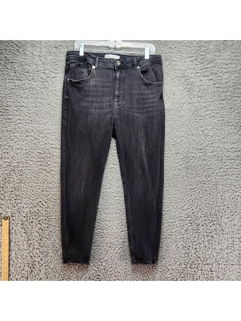 Zara Jeans Womens 34 Black Skinny Cotton Blend Stretch Denim